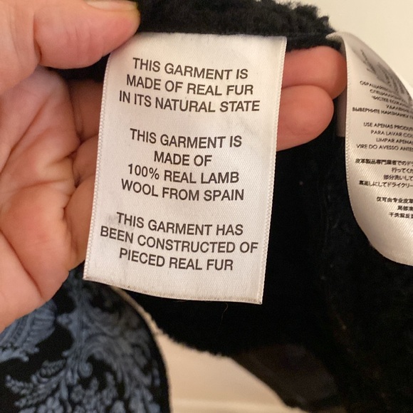 Michael Kors Lamb Wool Leather Jacket Coat Black S - Picture 10 of 12